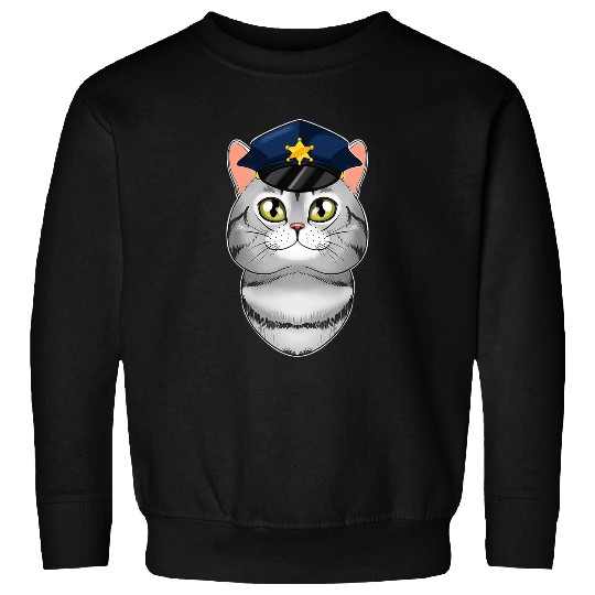 Cat Lover I Police Officer I Police American Shorthair Cat Sweatshirts