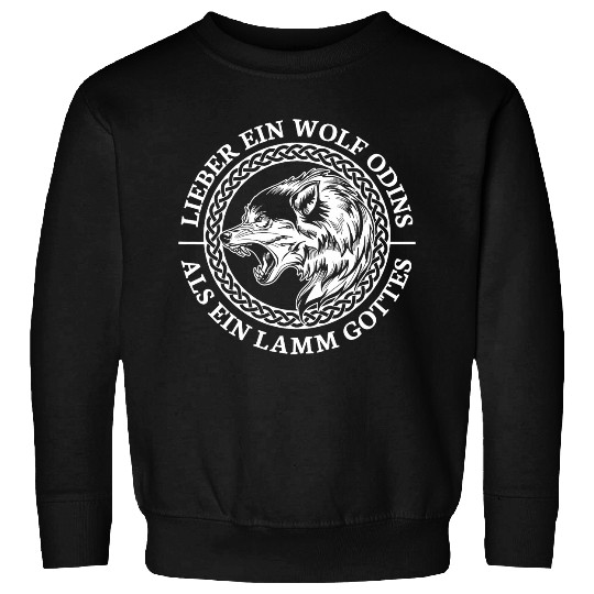 Dear a wolfs Odins As A Lamb of God Viking Sweatshirts