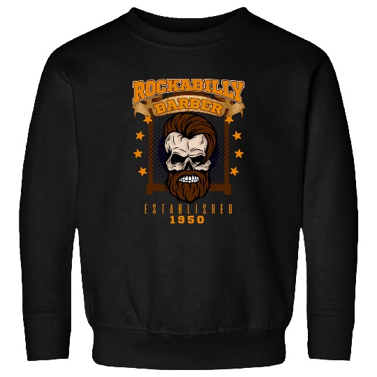 Hairdresser Job Rock And Roll 2Rockabilly Barber Rock Band 50s 60s Sweatshirts