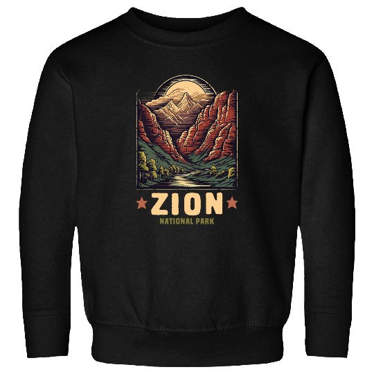 Cute Zion National Park Retro Canyon Utah Graphic Sweatshirts