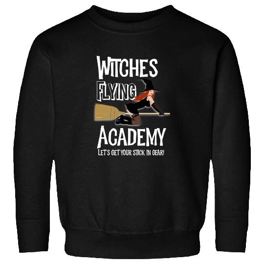 Funny Witches Flying Academy Sweatshirts