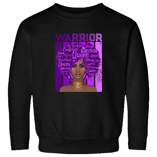 black women african afro sarcoidosis warrior Sweatshirts