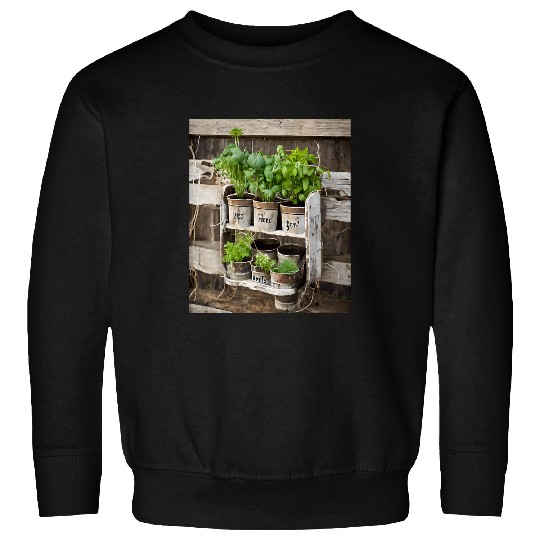 Herb Garden Rustic Markers Sweatshirts
