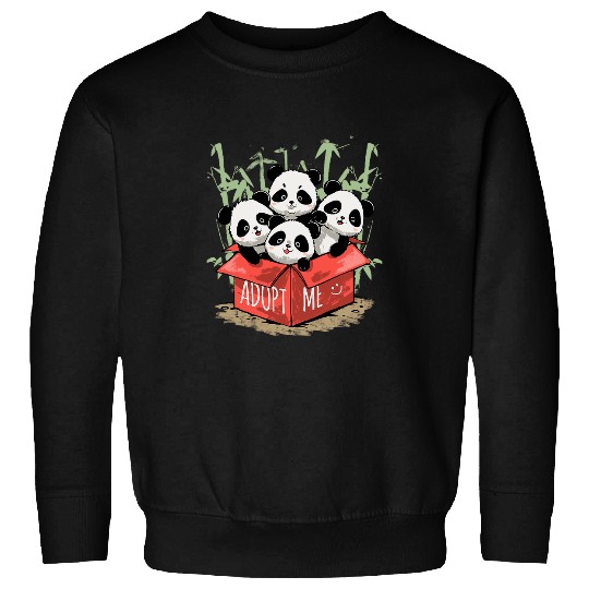Panda Pet Adopt A Panda Bear Cute Animal Adopt Me Panda Adoption Sweatshirts