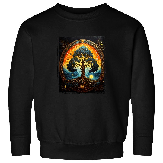 Celtic Knot Tree Of Life on Myths Nordic Yggdrasil Viking Sweatshirts