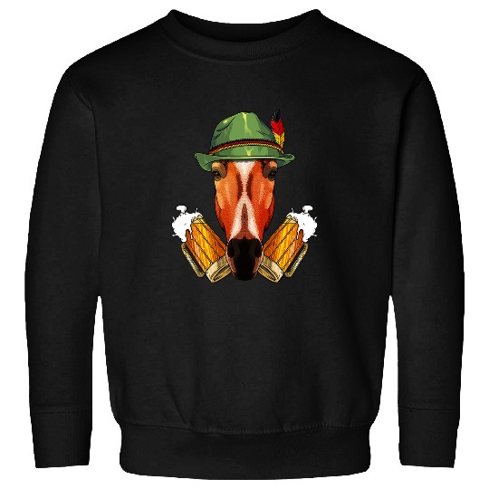 Beer Fun Horse Oktoberfest Lederhosen German Beer Fest Bavarian Sweatshirts