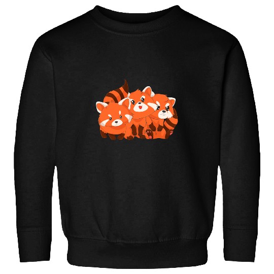 Panda Pet Red Panda Family Animal Lover Chinese Red Panda Sweatshirts