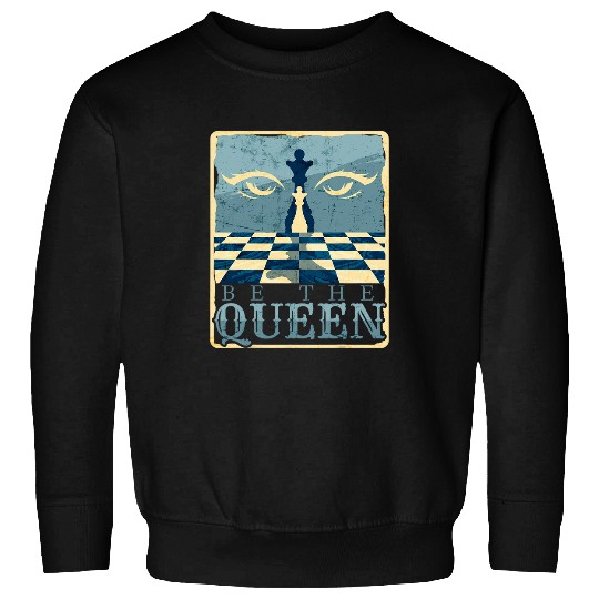 Chess Piece Queen Board Game Chess Players Lovers Chess Mom Sweatshirts