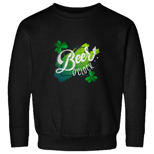Beer Fun St Patricks Day BEER O clock Funny Day Drinking Sweatshirts