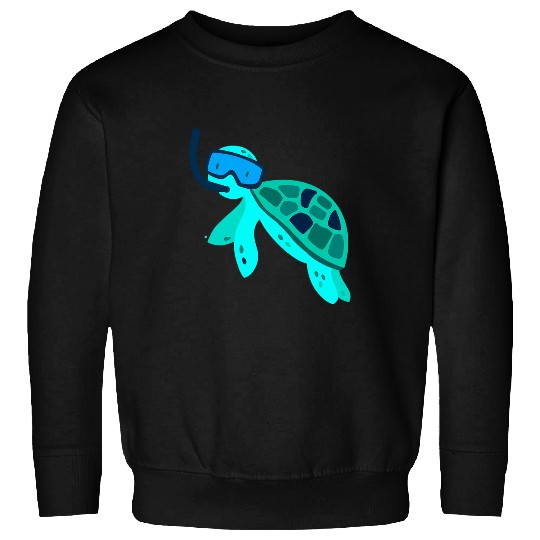 Turtle Pet Cute Sea Turtle Swimming Sweatshirts