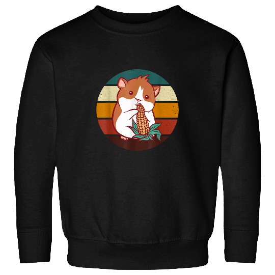 Hamster Pet Corn Hamster Vegetable Retro Corn Lover Crop vintages Food Sweatshirts