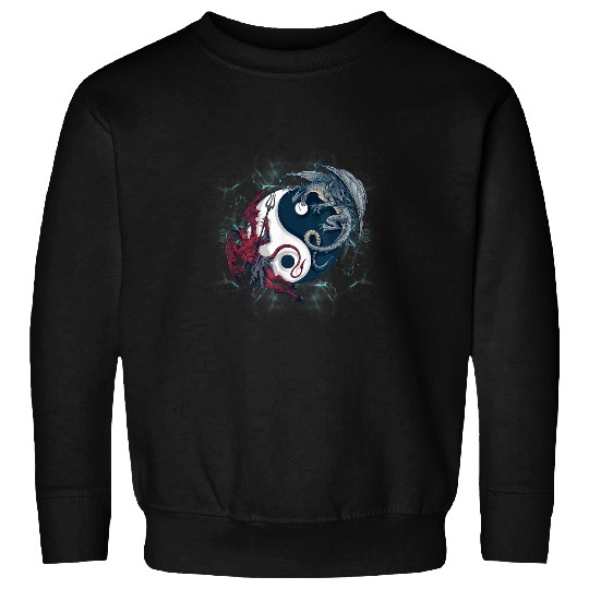 Dragon Pet Level your dragon to beat the devil inside yin yang tai chi Sweatshirts