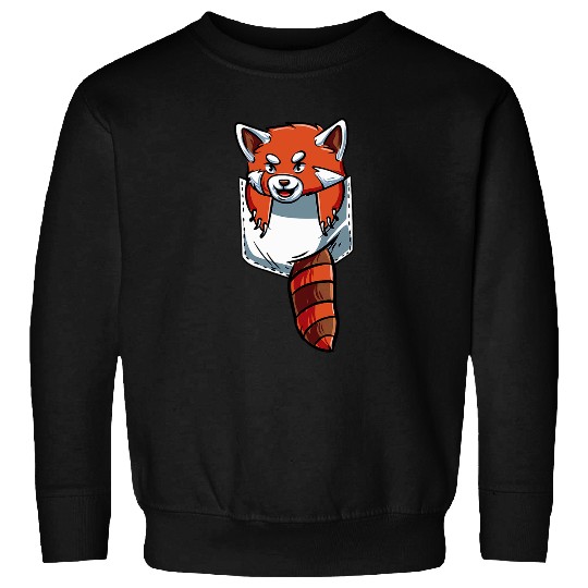 Panda Pet Lover Design Pocket Red Panda Sweatshirts