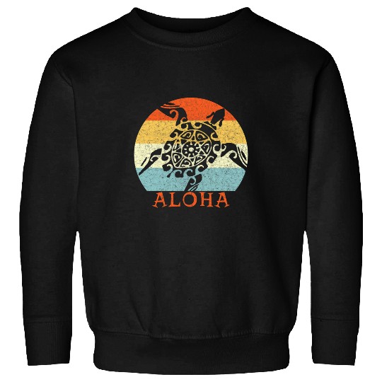 Turtle Pet Aloha Hawaii Tribal Turtle Hawaiian Island Classic Sweatshirts