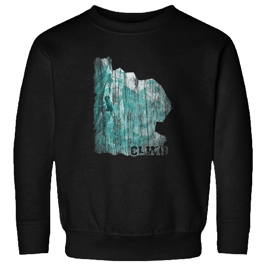 Climb Boulder Rock with Climb Grunge Light Blue Sweatshirts