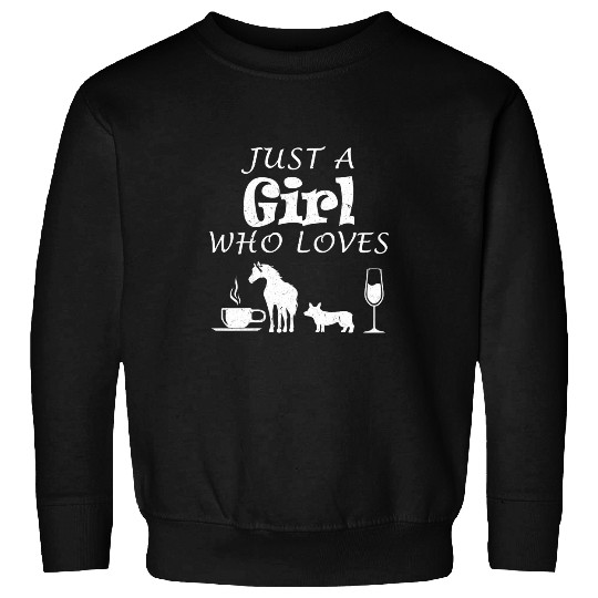 Coffee Fun Horse mom and Wines coffee dog for women pet gift alcohol Sweatshirts