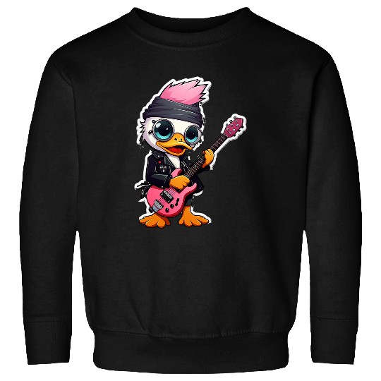 Duck Pet with Guitar Sweatshirts