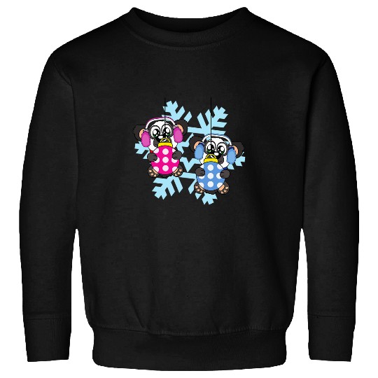 Panda Pet Christmas Balls Winter Snowflake Snow Sweatshirts