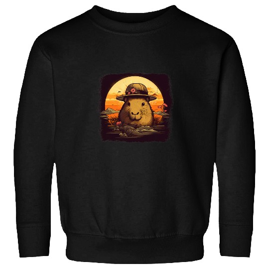 capybaras Pet Sunrise 1 Sweatshirts
