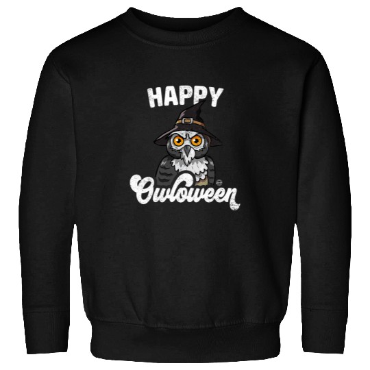 Owl Pet Orange Halloween Happy Owloween Sweatshirts