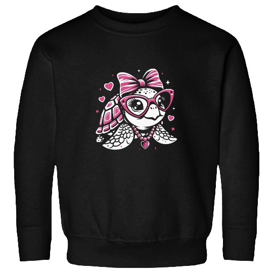 Turtle Pet Cute Sea Turtle For Girls Graphic Art Design Sweatshirts
