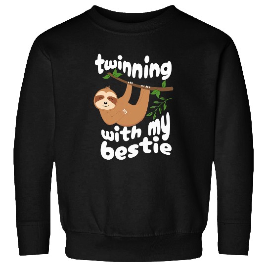 Sloth Pet Cute Twinning Sloth Bestie Spirit Week Twin Day bests Friend Sweatshirts