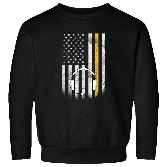 Police Job 911 Dispatcher American Flag Police Emergency Dispatchers Sweatshirts