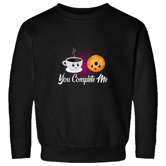 Coffee Fun and Bagel Breakfast Complete Lovers Sweatshirts