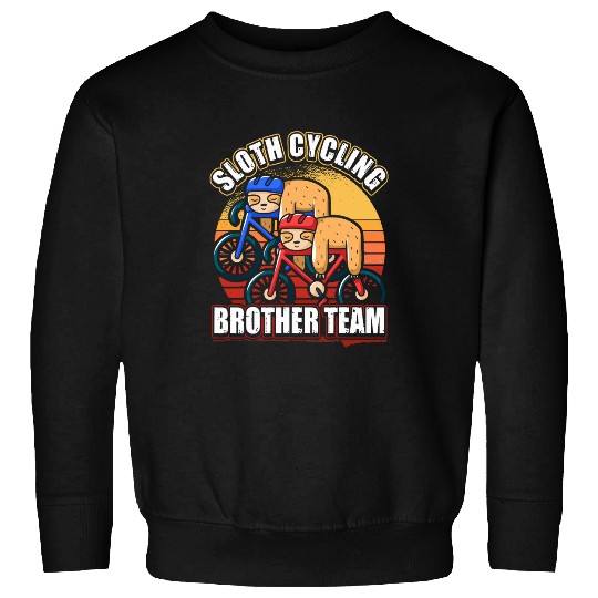 Sloth Pet Cycling Brother Team Sweatshirts