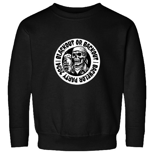 Beer Fun Bachelor Party Blackout Skull Beer Groomsmen Sweatshirts
