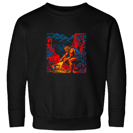 Hephaestus Greek Mythology God of Fires Blacksmith Sweatshirts