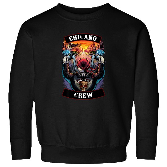 Chicano Crew Motorcycle Biker Skull Sweatshirts
