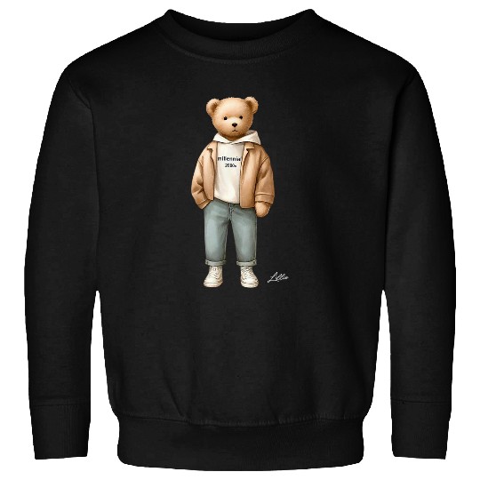 Bear Pet Preppy Millennial Bear vintages Gilded Lillie Sweatshirts