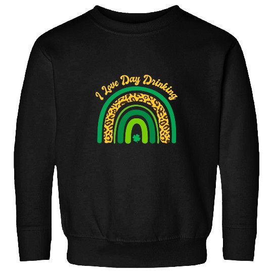 Beer Fun I Love Day Drinking Beer Lover St Patricks Day Rainbow Sweatshirts