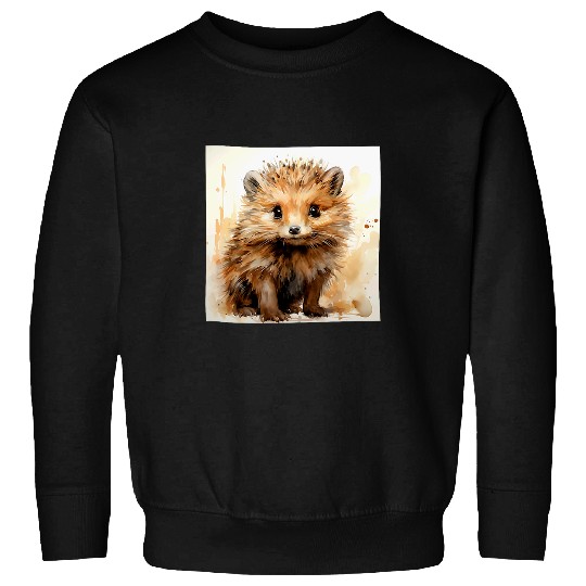 Hedgehog Pet Watercolor Graphic 3 Sweatshirts