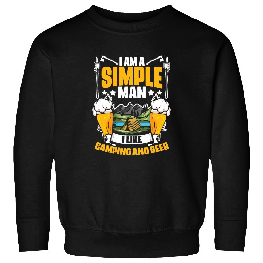 Beer Fun I Like Camping And Beer Camp Travel Hiking Camper Camping Sweatshirts