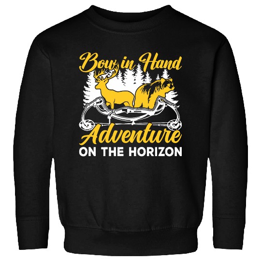 Bow Hunting Deer Bear Bow In Hand Adventure On The Horizon Sweatshirts