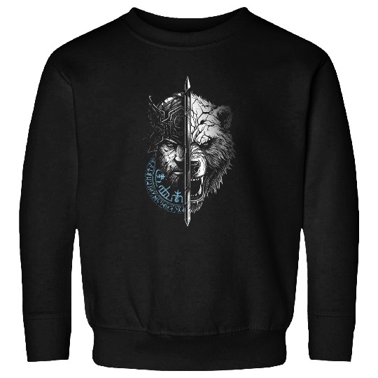 Bear Pet Berserker Bear Warrior Odin Runes Nordic Compass Viking 15 Sweatshirts