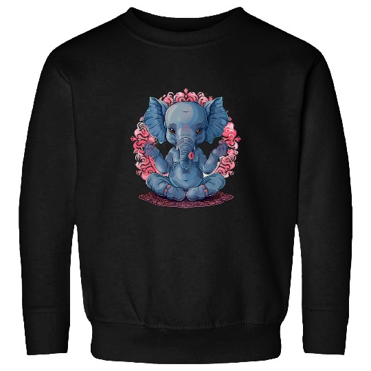 Elephant Pet Meditation Buddhist Zen Buddha Hindu Spiritual Sweatshirts