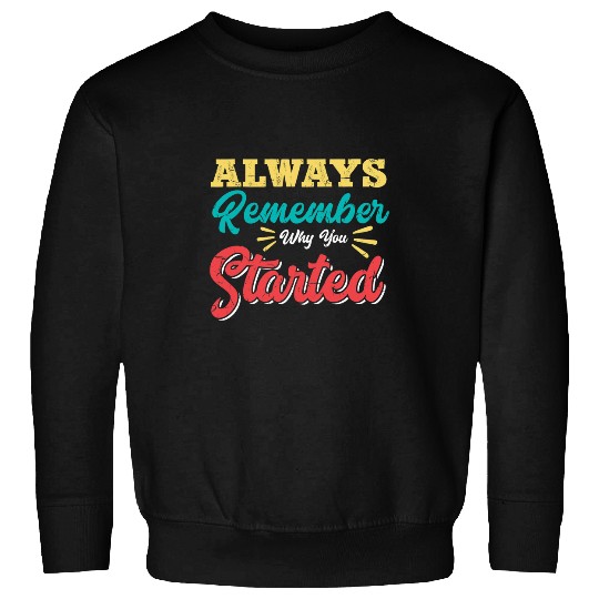 Growth Always Remember Why You Started Entrepreneur Teacher Sweatshirts