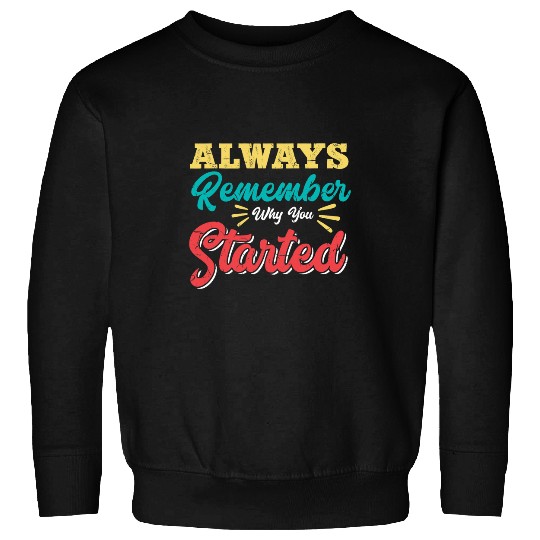 Growth Always Remember Why You Started Entrepreneur Teacher Sweatshirts