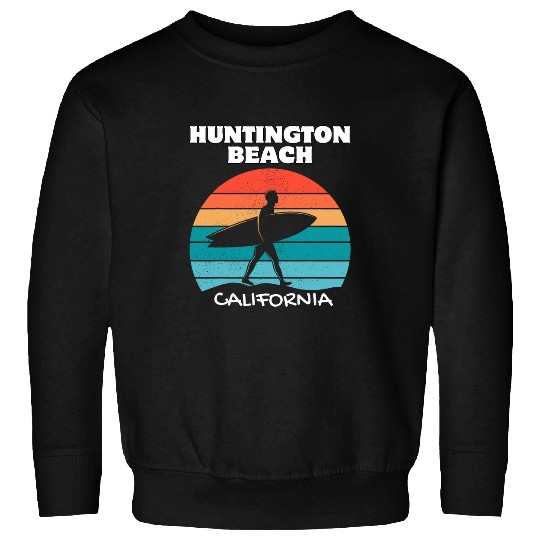 HUNTINGTON BEACH californias SURF vintages SUNSET SURFING Sweatshirts