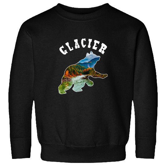 Bear Pet Glacier National Park Bear Design 2 Sweatshirts