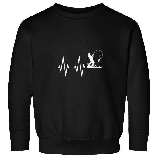 Funny Fishing Heartbeat Bass Fish vintages Fisherman Sweatshirts