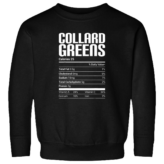 Collard Greens Nutrition Facts Family Matching Christmas Tee Sweatshirts
