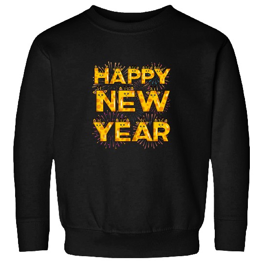 Giraffe Pet NYE Party Giraffe Print Happy New Year Eve Confetti Sweatshirts