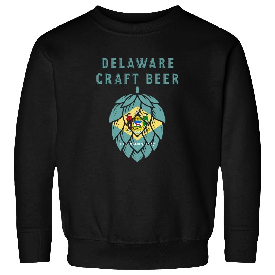 Beer Fun Delaware State Flag The First State Beer Lovers Blue Sweatshirts