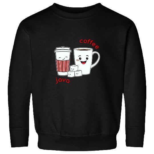 Coffee Fun Parallel Coffee Cups His and Hers Coffee Java Art Sweatshirts