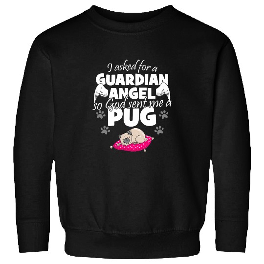 Guardian Angel Pug Mastiff Lover Sweatshirts