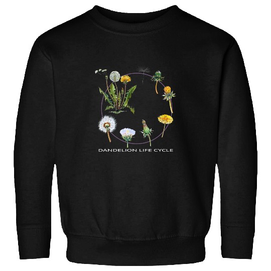 Dandelion Life Cycle Design Gardening Plant Growth Stages Ar Sweatshirts